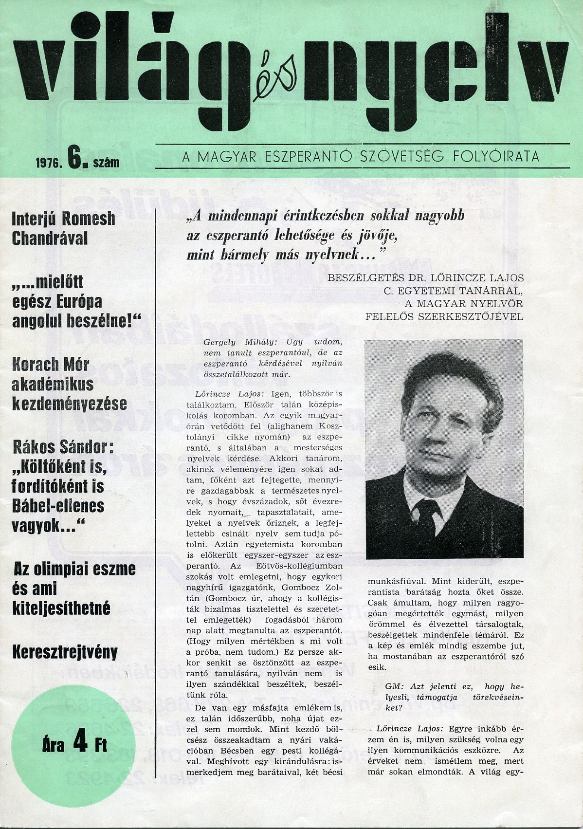Lőrincze Lajos et al.: Világ és nyelv - 1. kép