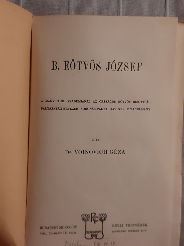 Voinovich Géza: B. Eötvös József - 2. kép