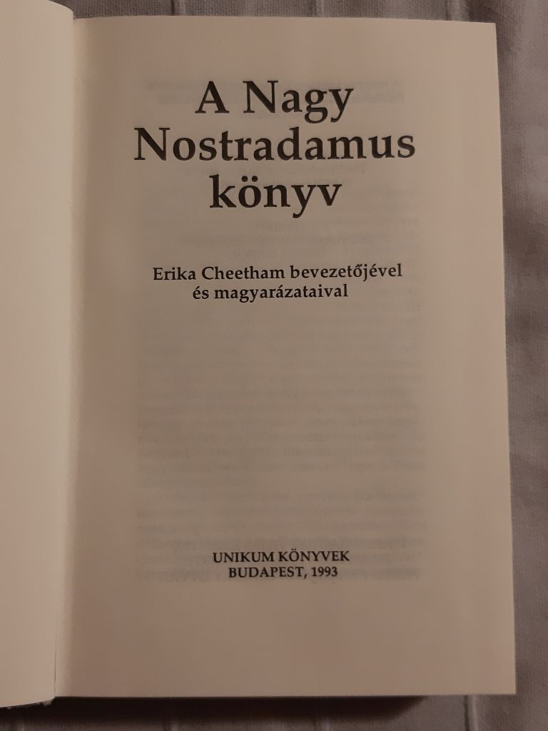 Erika Cheetham: A nagy Nostradamus könyv - 2. kép