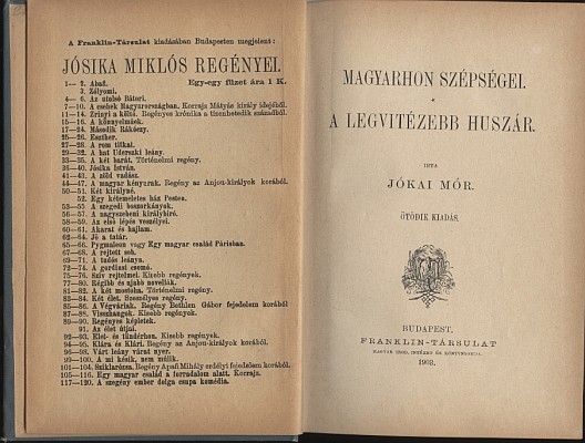 Jókai Mór: Magyarhon szépségei / A legvitézebb huszár - 1. kép