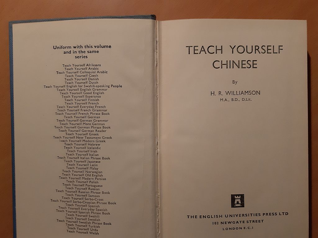 H. R. Williamson: Teach yourself Chinese - 2. kép