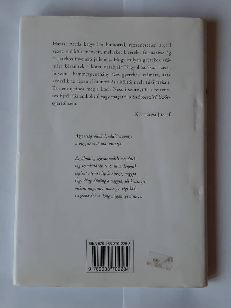 Havasi Attila: 1001 magányos rinocérosz : korhatáros gyerekversek - 2. kép