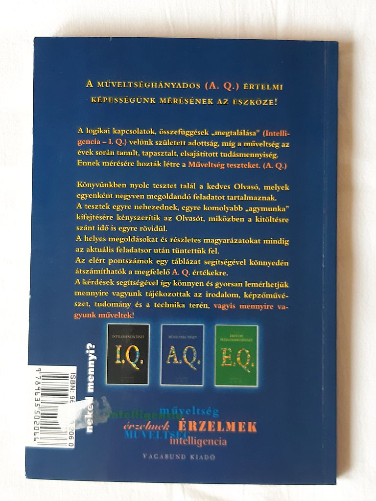 Szöllősi Péter (szerk.): Műveltségi teszt : A. Q. Ismerd meg önmagad! - 2. kép