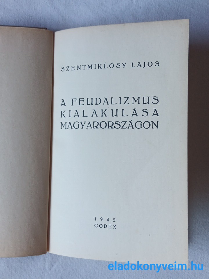 Szentmiklósy Lajos: A feudalizmus kialakulása Magyarországon - 2. kép