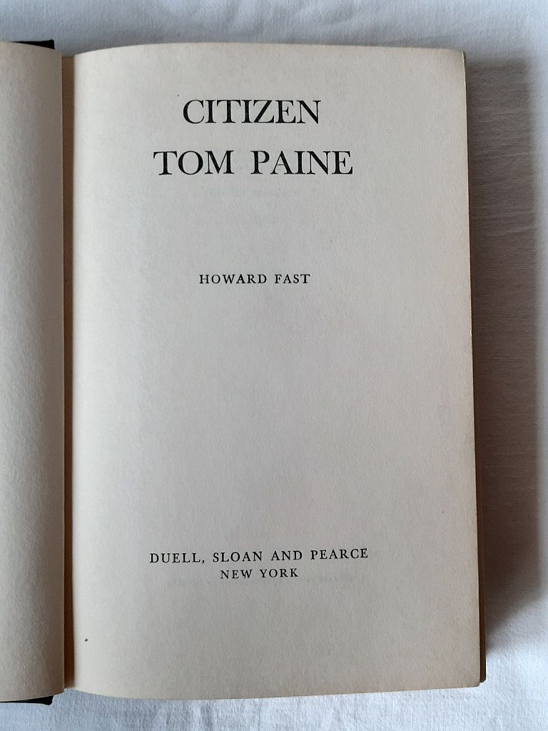 Howard Fast: Citizen Tom Paine - 1. kép