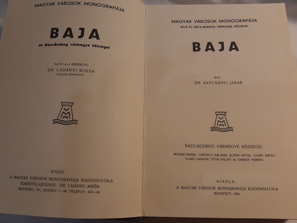 Rapcsányi Jakab: Baja és Bács-Bodrog vármegye községei - 2. kép
