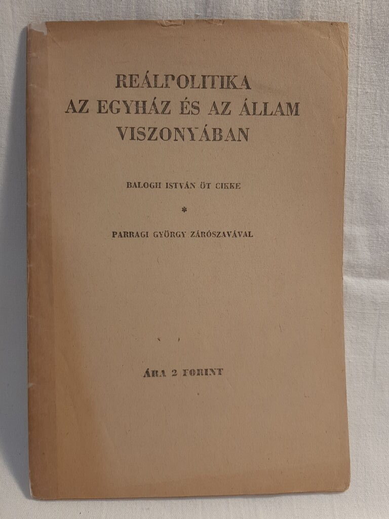 Reálpolitika az egyház és az állam viszonyában - 1. kép