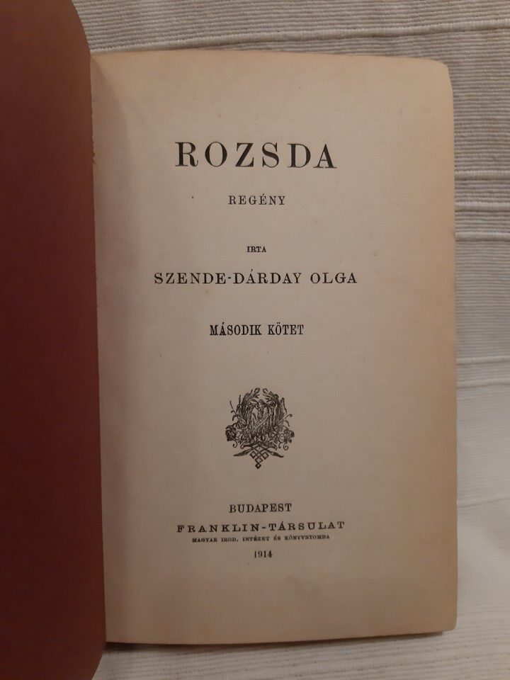 Szende-Dárday Olga: Rozsda : 2. kötet - 1. kép