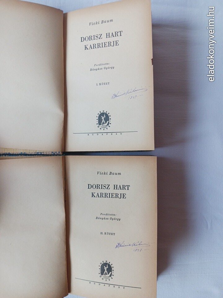 Vicki Baum: Dorisz Hart karrierje - 1. kép