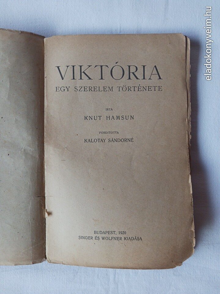 Knut Hamsun: Viktória - 2. kép