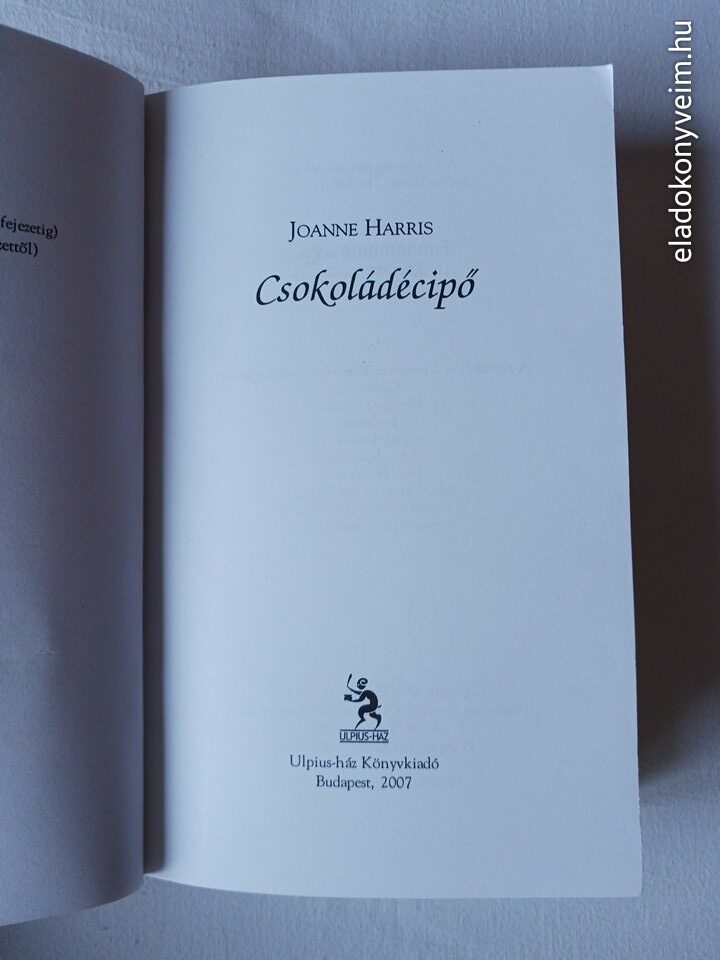 Joanne Harris: Csokoládécipő - 2. kép
