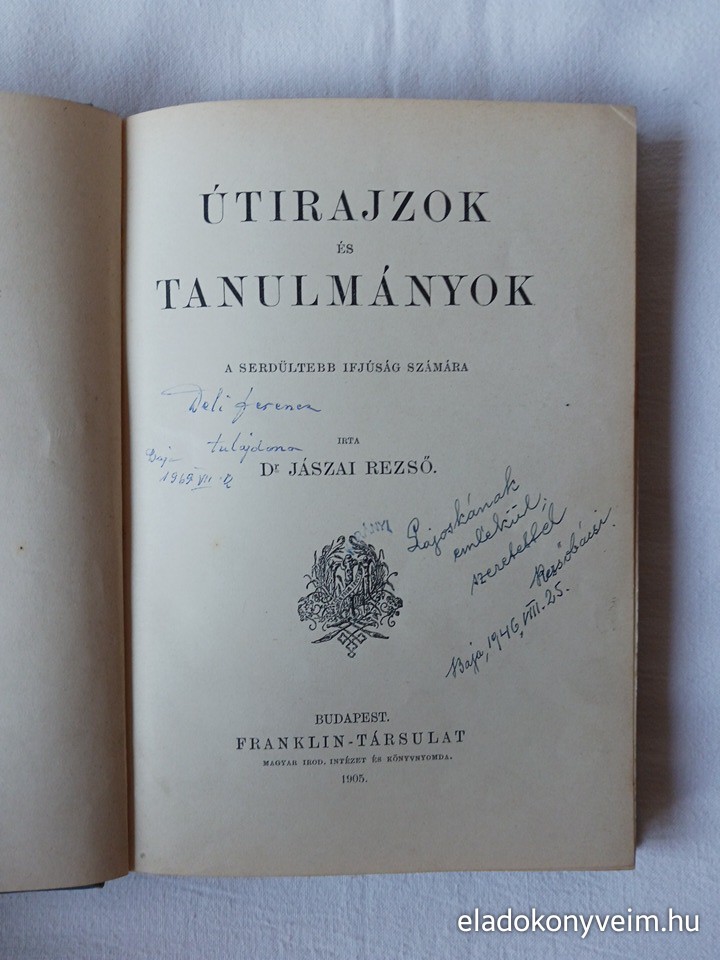 Jászai Rezső: Útirajzok és tanulmányok - 2. kép