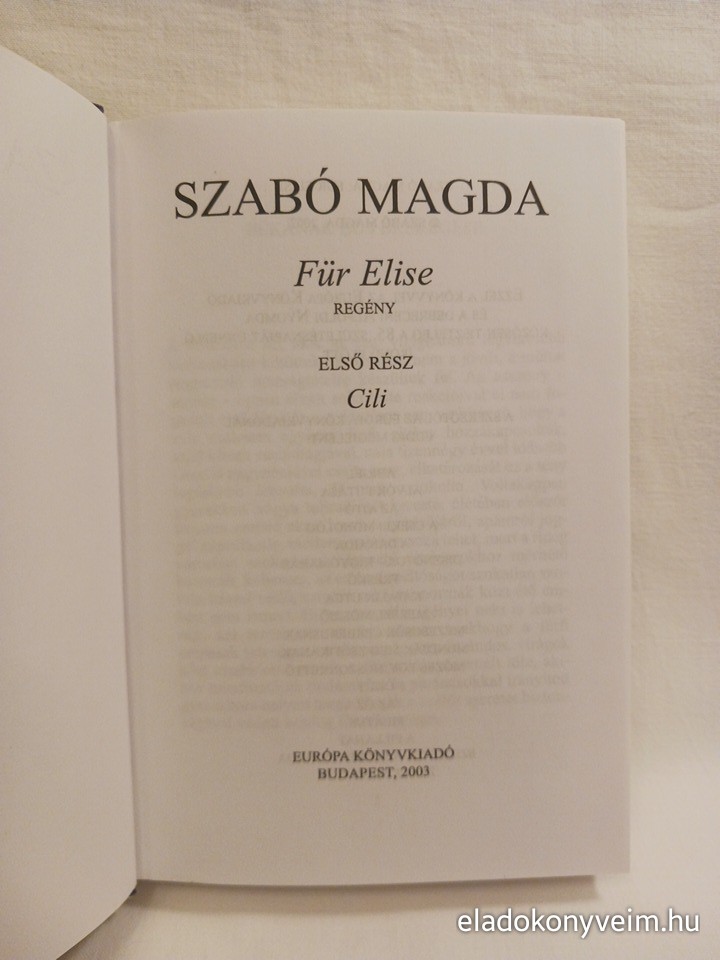 Szabó Magda: Für Elise - 2. kép