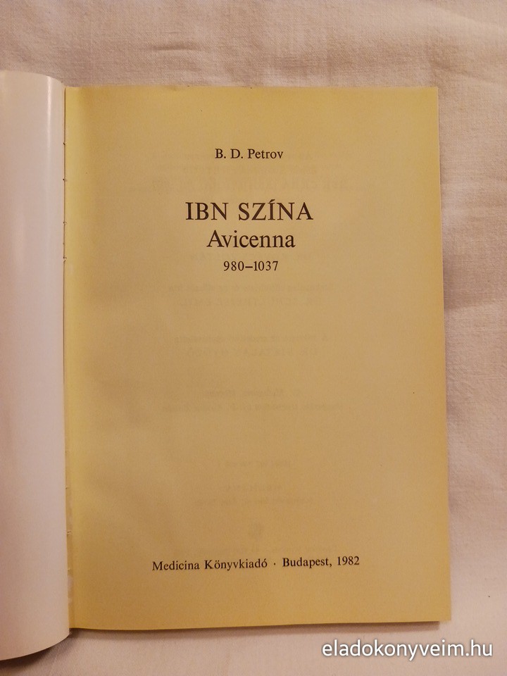 B. D. Petrov: Ibn Szína, Avicenna, 980-1037 - 2. kép