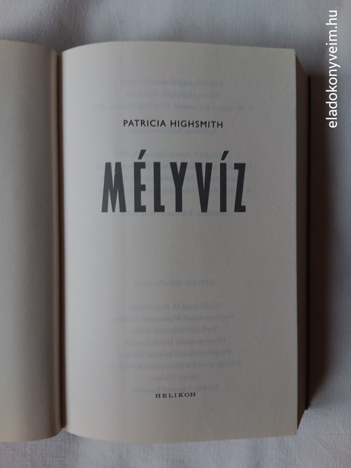 Patricia Highsmith: Mélyvíz - 2. kép