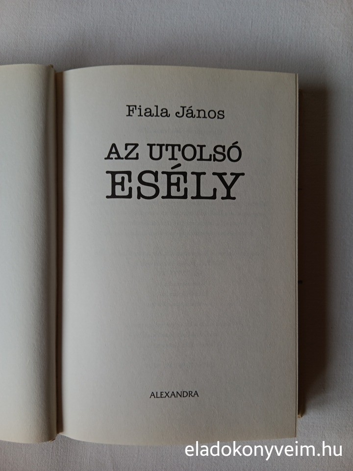 Fiala János: Az utolsó esély - 2. kép