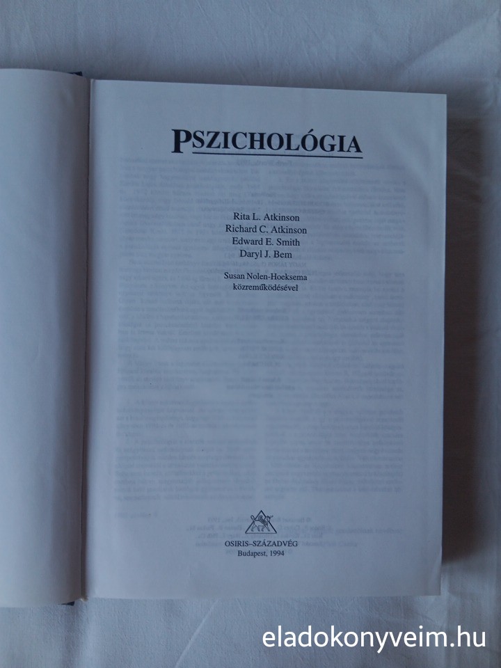 RL Atkinson, RC Atkinson, EE Smith, DJ Bem: Pszichológia - 2. kép