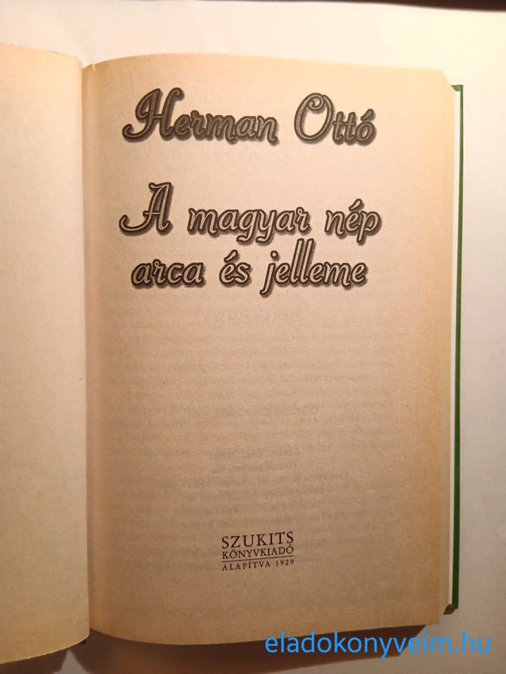 Herman Ottó: A magyar nép arca és jelleme - 2. kép