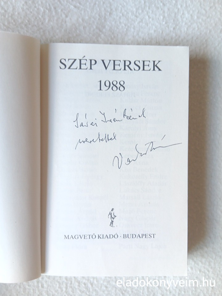Alföldy Jenő: Szép versek 1988 - 2. kép