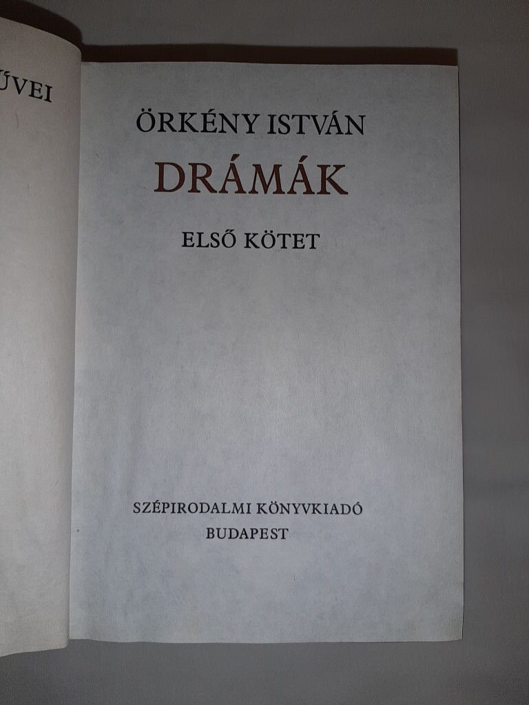 Örkény István: Drámák 1-3. - 2. kép