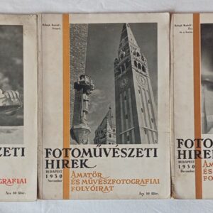 Fotóművészeti Hírek 1930. október, november, december