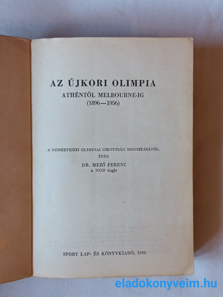 Mező Ferenc: Az újkori olimpia - 2. kép