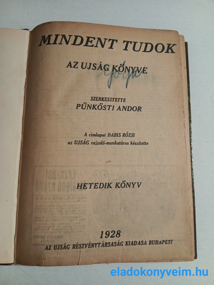 Pünkösti Andor: Mindent tudok - 1. kép