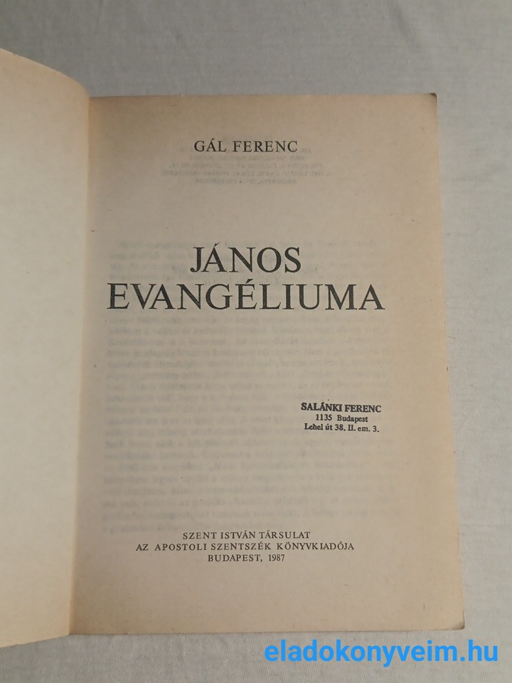 Gál Ferenc: János evangéliuma - 2. kép