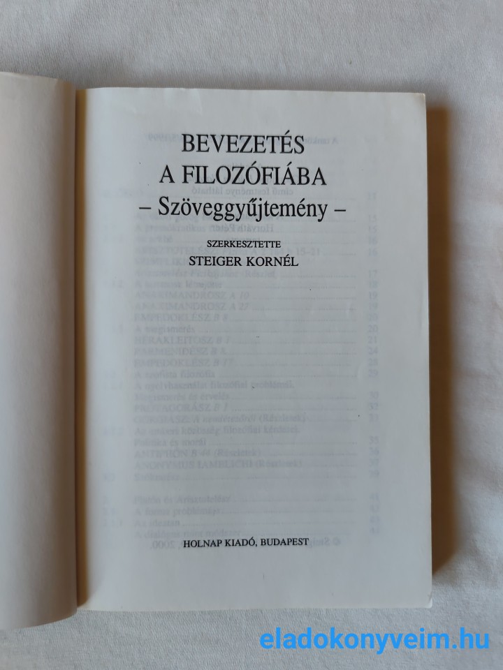 Steiger Kornél (szerk.): Bevezetés a filozófiába - 2. kép
