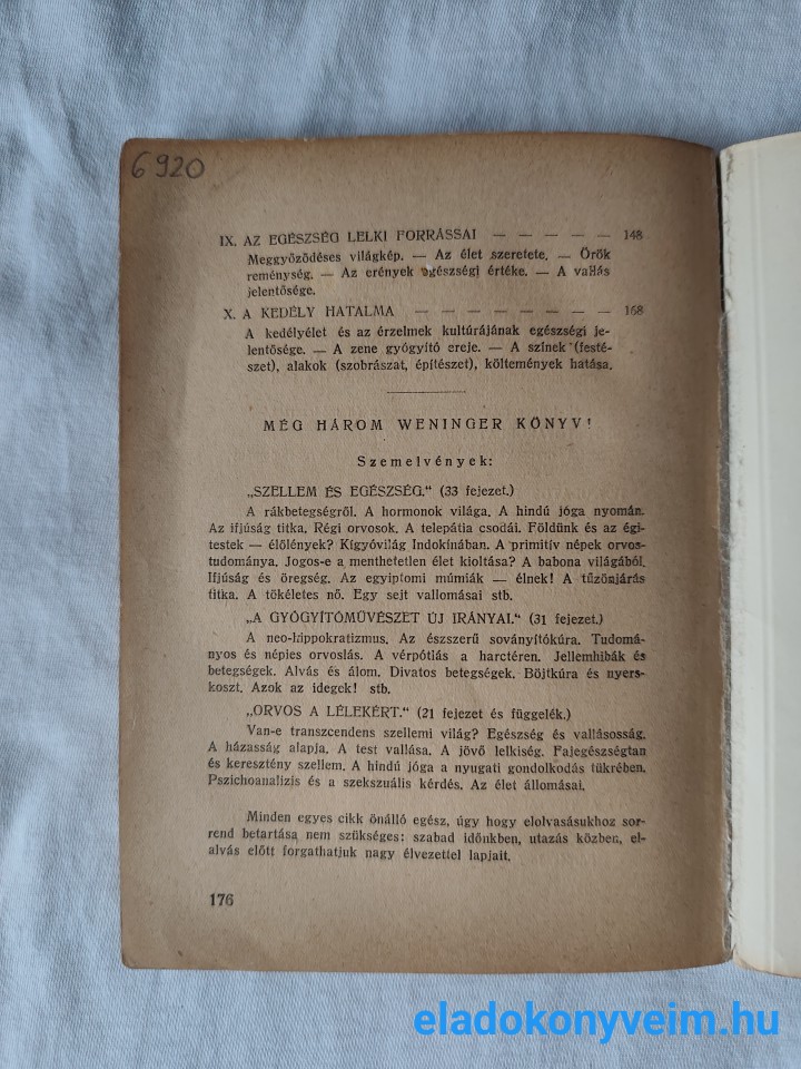 Weninger Antal: Az egészség testi és lelki forrásai - 4. kép